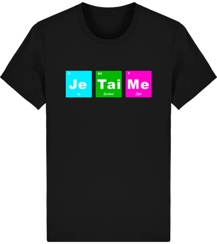 Tshirt homme éthique Bio // Je T'aime Chimical