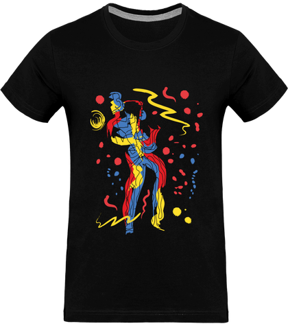 Saxophoniste Style Abstrait Multicolore