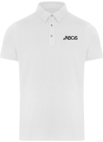 polo homme blanc, bleu, logo brodé