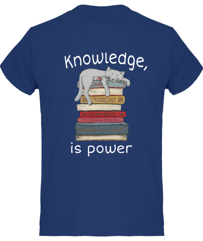 T-shirt homme connaissance. Knowledge is power 