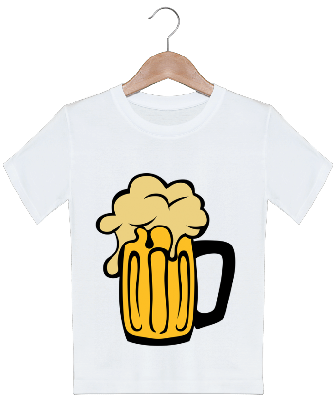 T-shirt garçon biere dessin alcool verre chope Achille