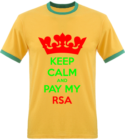 T-shirt Bicolore - Keep calm RSA vert/rouge