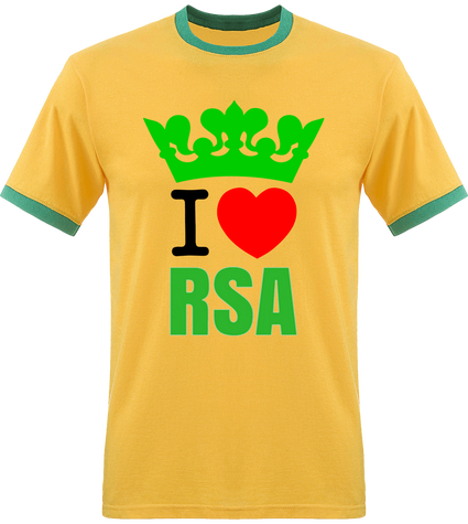 T-shirt Homme I LOVE RSA - Bords Couleur