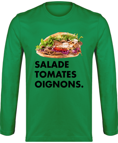 T-shirt manche longue homme - salade tomate oignons