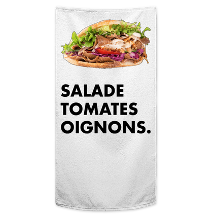 serviette salade tomate oignons