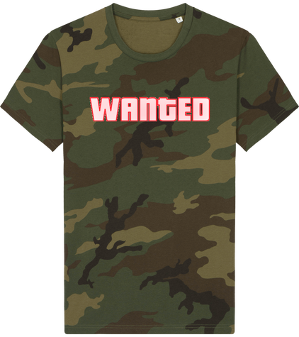 Tee Shirt Homme WANTED Blanc CAMO