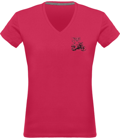 Femme T-shirt Col V 180 gr