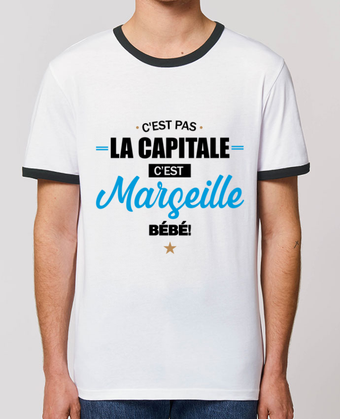 T Shirt Contraste Unisexe Stanley Ringer C Est Marseille Bebe Message Tunetoo