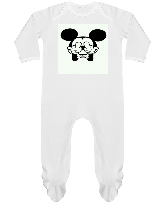 Pyjama Bebe Manches Longues Contraste Vetement Mickey Doigt D Honneur Designer Tunetoo