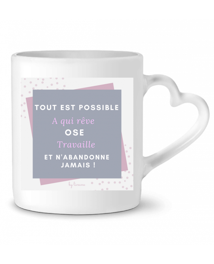 Mug - Coeur texte - personnalisable