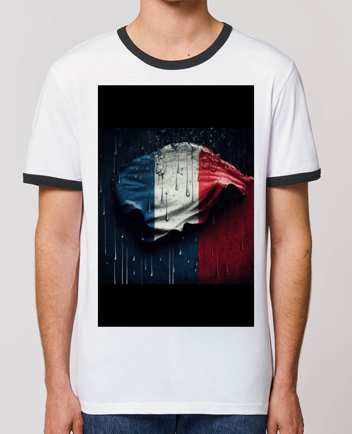 Tee-shirt Drapeau France sous la Pluie Humour - Tunetoo