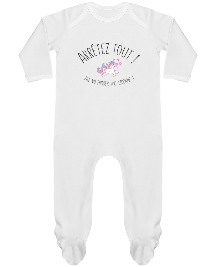 Pyjama Bebe Manches Longues Contraste Arretez Tout J Ai Vu Passer Une Licorne Tunetoo