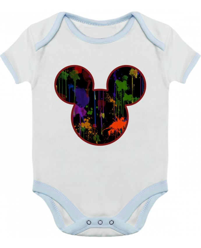 Body Bebe Contraste Tete De Mickey Version Noir Tasca