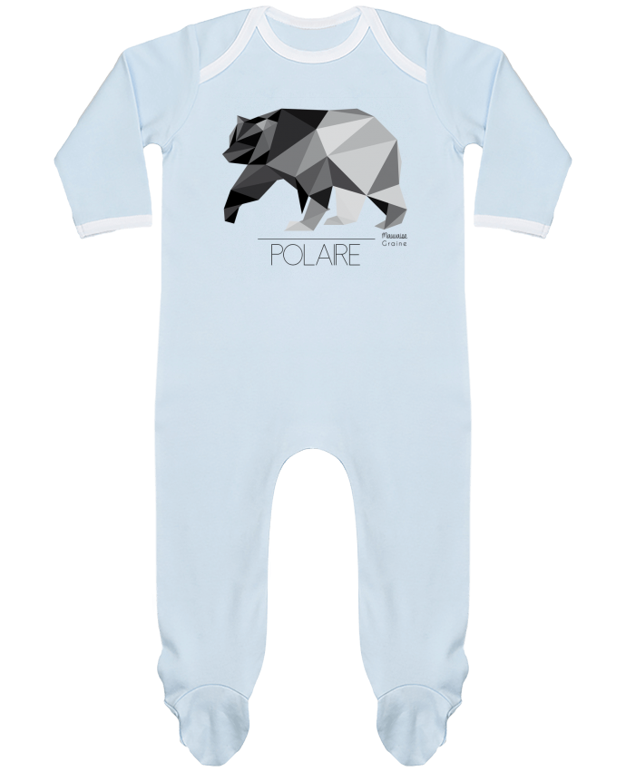 Pyjama Bebe Manches Longues Contraste Ours Polaire Origami Mauvaise Graine