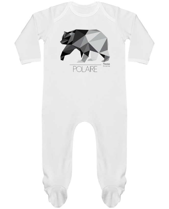 Pyjama Bebe Manches Longues Contraste Ours Polaire Origami Mauvaise Graine