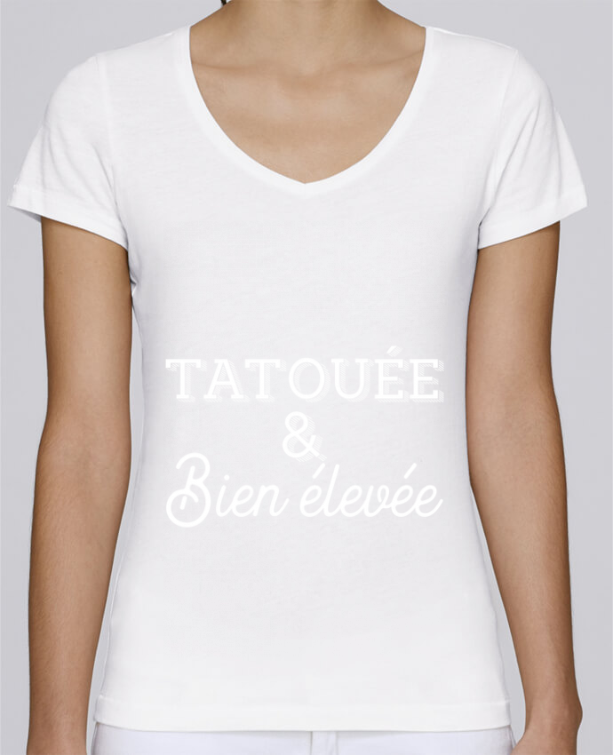 T Shirt Femme Col V Stella Chooses Tatouée T Shirt Tatouage Par Original T Shirt