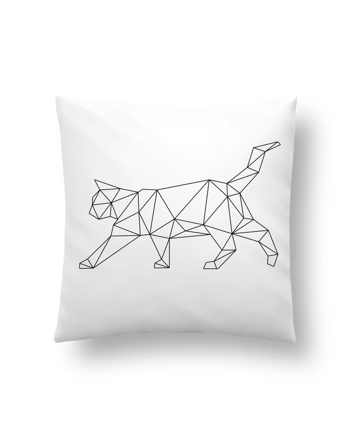 Coussin Synthetique Doux 41 X 41 Cm Chat Geometrique Wait Design