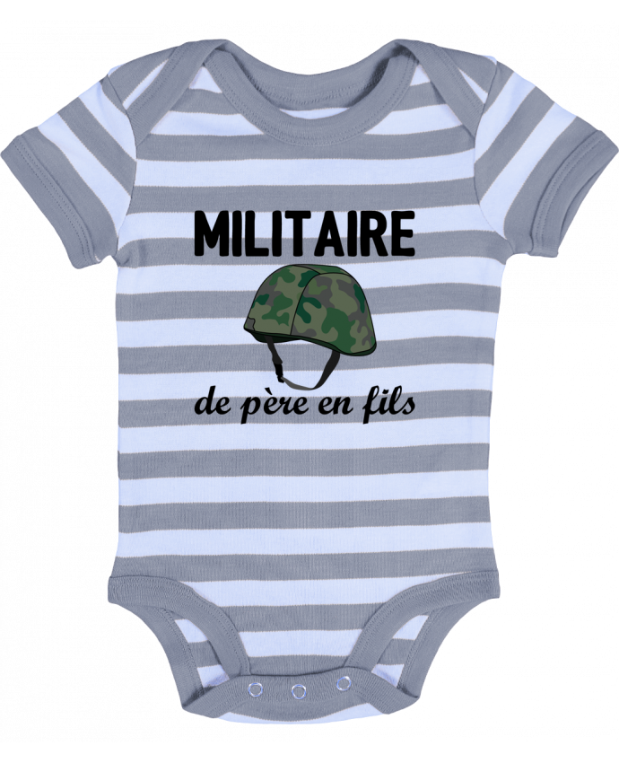 Body bébé à rayures personnalisé - Miles Baby - Mister Tee