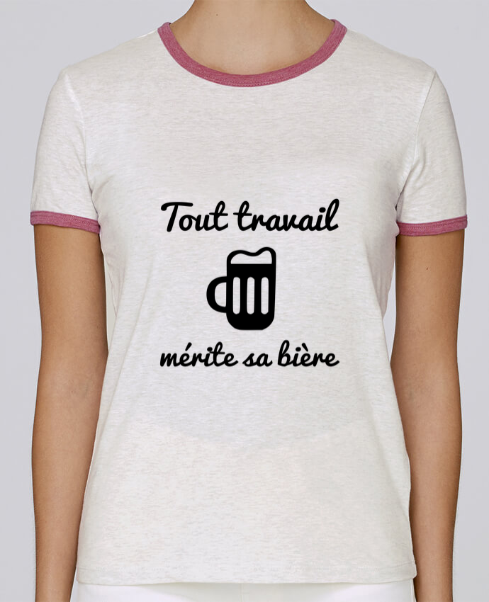 T Shirt Femme Stella Returns Tout Travail Merite Sa Biere Humour