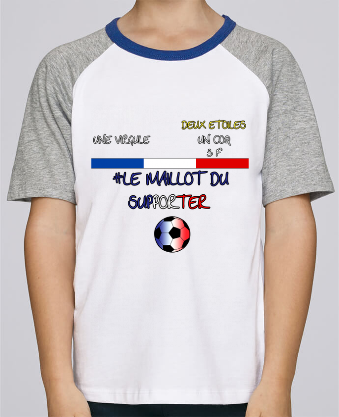 Tee Shirt Enfant Stanley Mini Jump Short Sleeve Le Maillot Du Supporter Equipe De France Foot Par Smilerzofficial