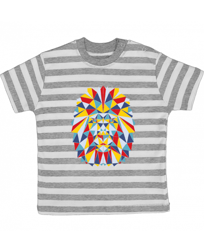  T  shirt  B b   Rayures Geometric lion Pop  art  wait 