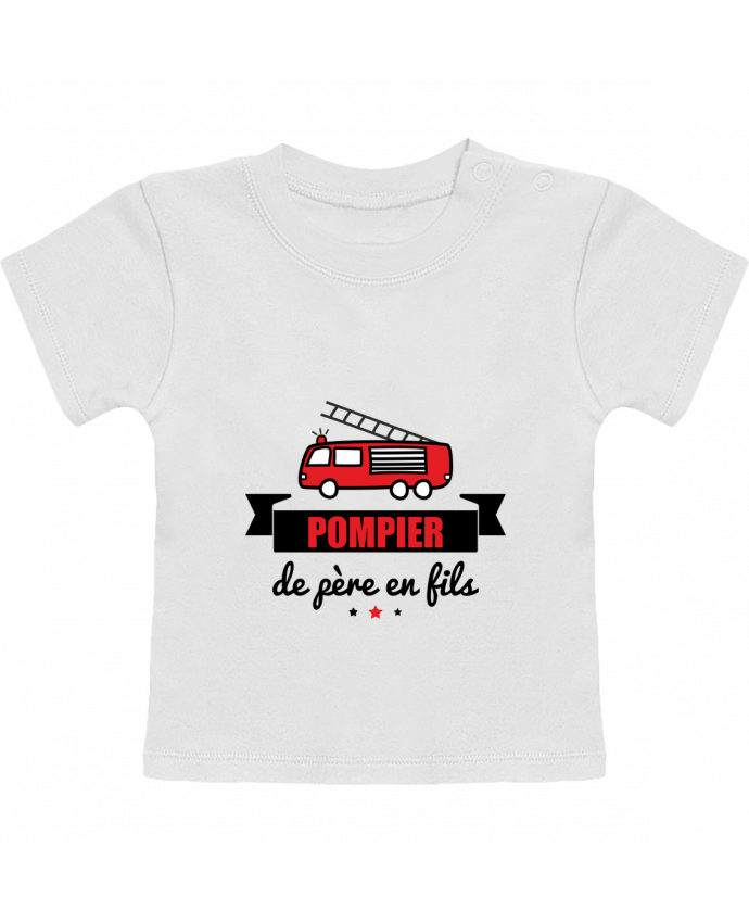 T Shirt Bebe Manches Courtes Pompier De Pere En Fils Pompier Manches Courtes Tunetoo