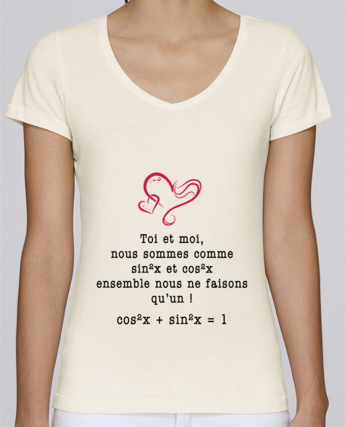 T Shirt Femme Col V Stella Chooses T Shirt Avec Une Intuitive Citation D Amour Boutikto