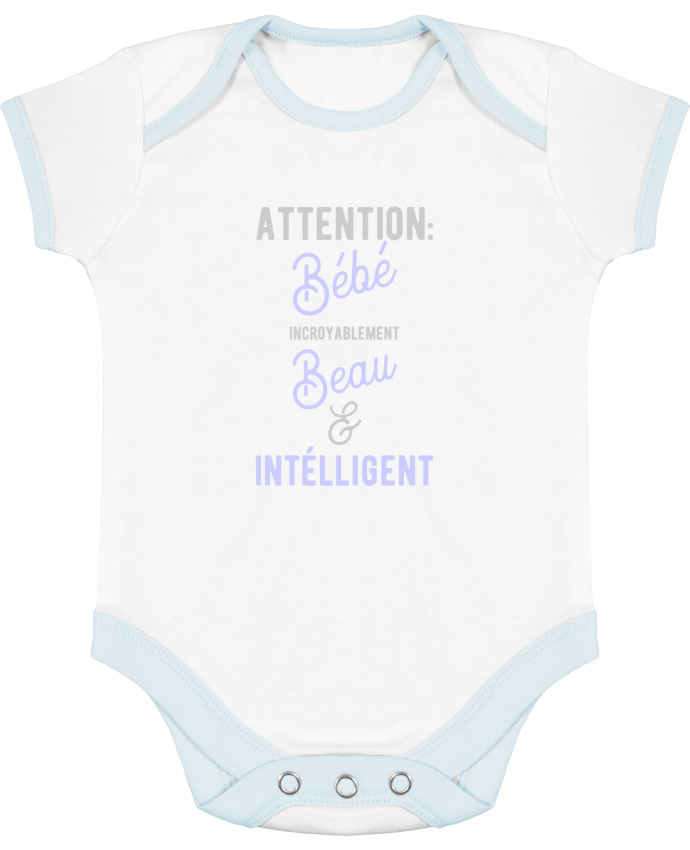 Body Bebe Contraste Beau Et Intelligent Cadeau Naissance Bebe Original T Shirt