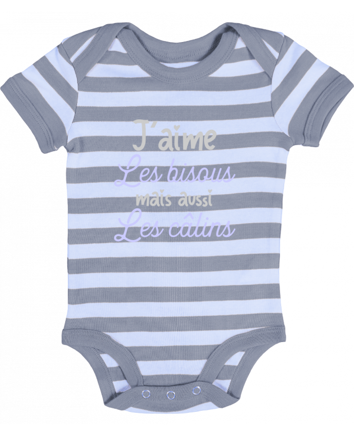 Body Bebe A Rayures J Aime Les Bisous Cadeau Naissance Bebe Par Original T Shirt