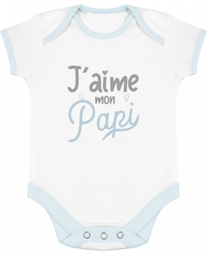 Body Bebe Contraste J Aime Mon Papi Cadeau Naissance Bebe Original T Shirt