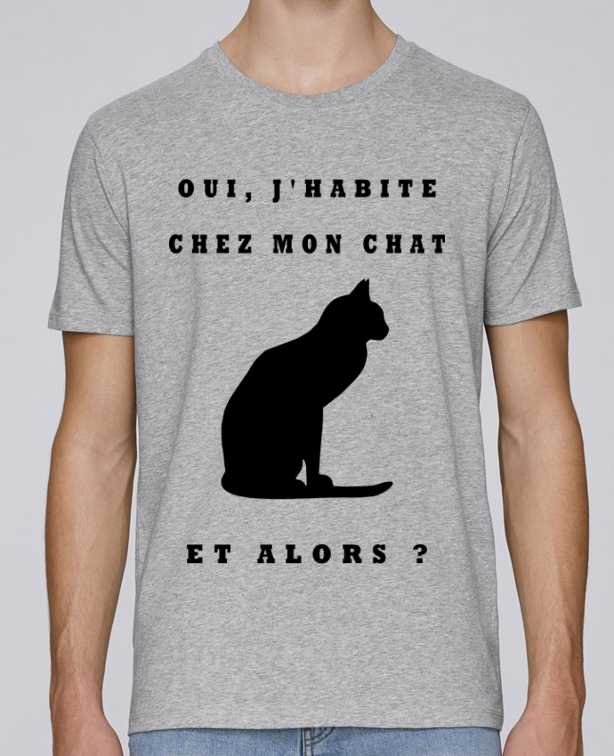 T Shirt Col Rond Stanley Leads J Habite Chez Mon Chat Tunetoo