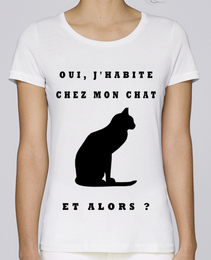 T Shirt Col Rond Stanley Leads J Habite Chez Mon Chat Tunetoo