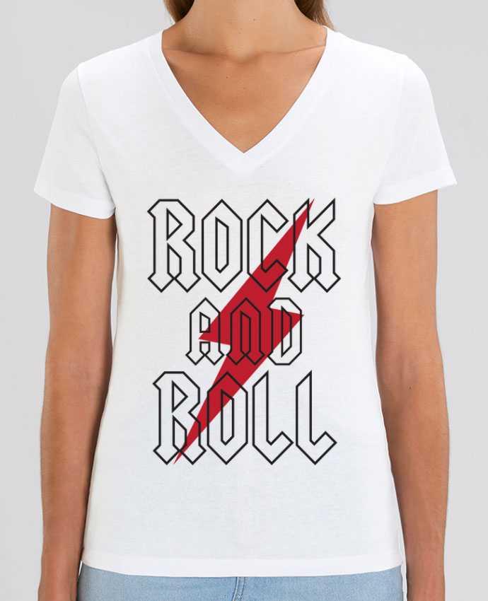 Etoile Nautique Rock'n Roll - T-shirt femme Col V - GRAPHI-TEE