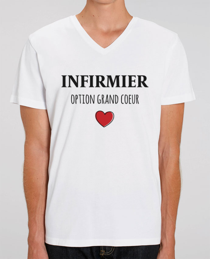 T shirt homme Infirmier option grand coeur par tunetoo