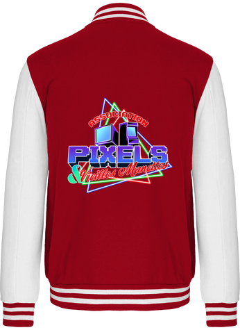 Veste style Baseball Adulte Pixels et Vieilles Manettes 1st Edition !